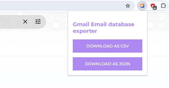 Gmail exporter gif of product